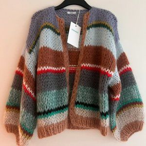 Maiami - Stripes Galore Bomber Cardigan - Retro, S/M